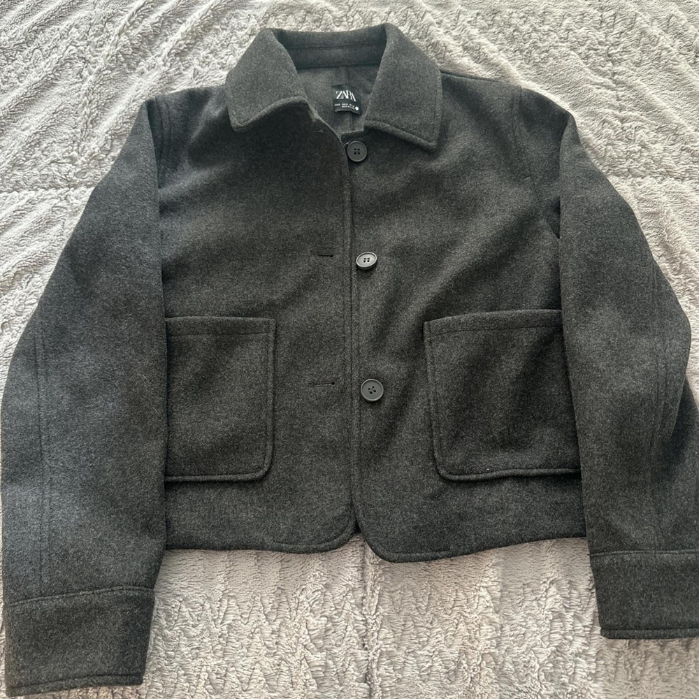 Zara Gray Wool Jacket